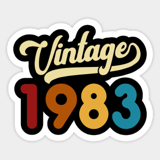 1983 Vintage Gift 37th Birthday Retro Style Sticker